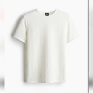 H&M Men's Cream Short Sleeve Tee